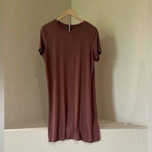 Express Brown Rust T-Shirt Dress / Tunic - Size L